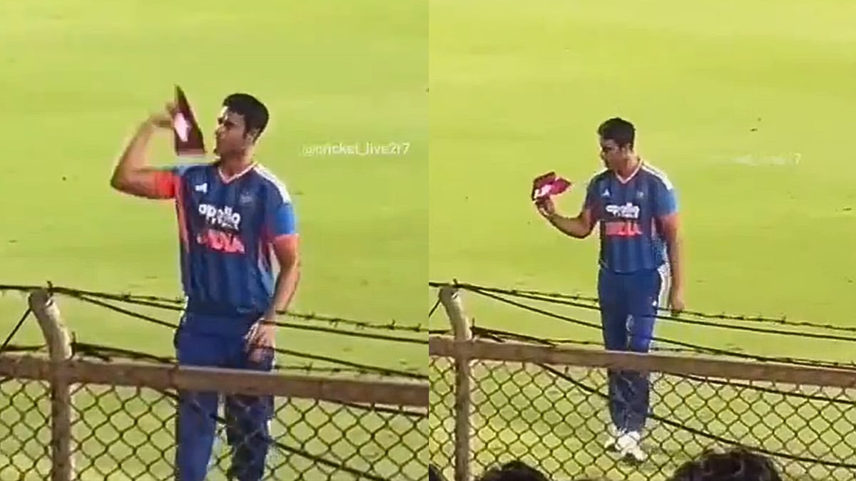 Shivam Dube Spotted Flying Paper Plane While Fielding During IND Vs NZ 4th T20I; Video 