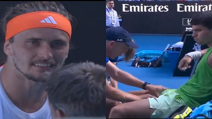'This Is Bulls**t...': Alexander Zverev's FOUL MOUTHED Rant Goes Viral As Carlos Alcaraz Gets Medical Time Out For Cramps In Australian Open 2026 Semis | VIDEO 