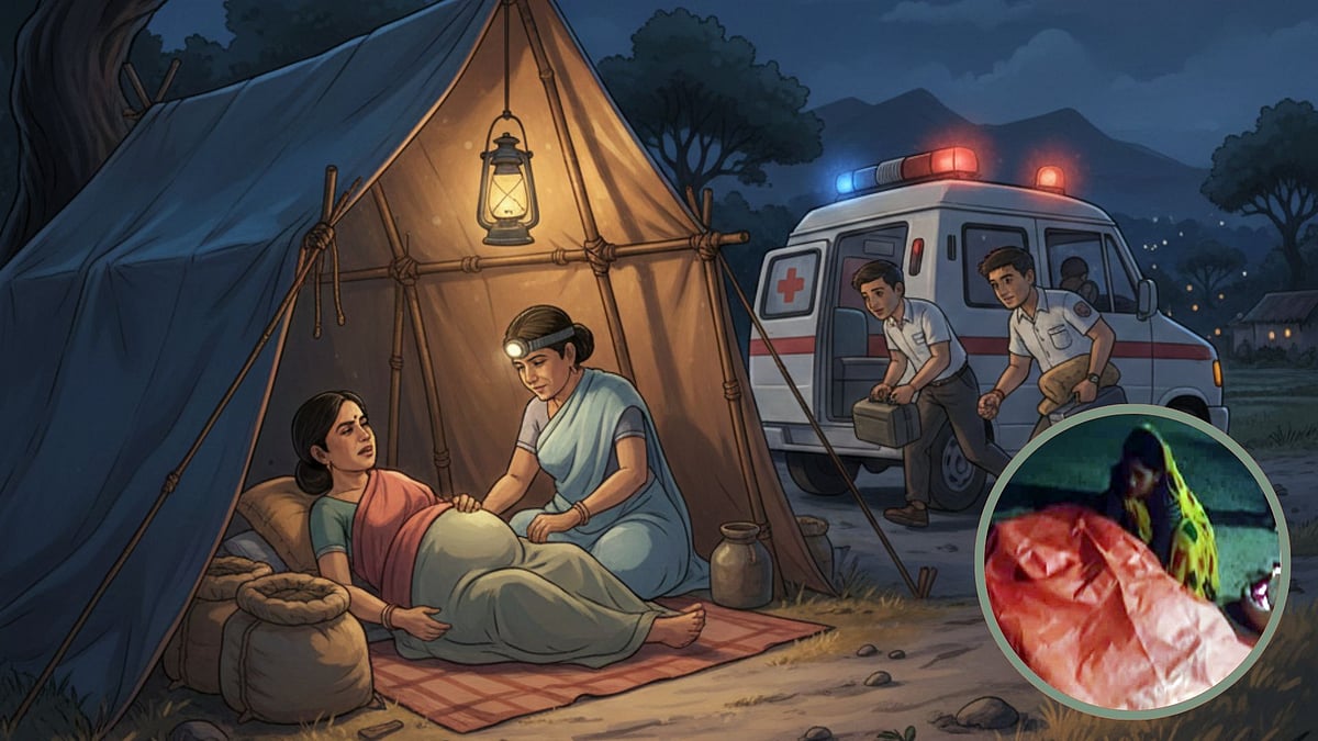 MP News: Ambulance Delay Forces Roadside Delivery Under Tarpaulin In Vidisha Cold