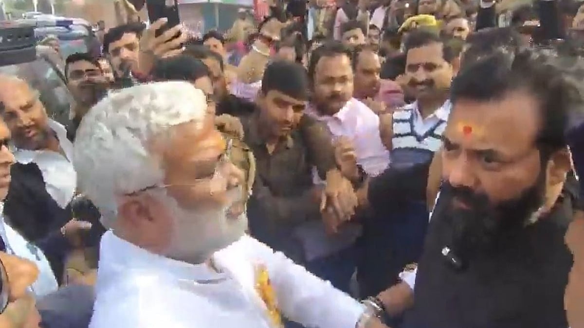 VIDEO: BJP MLA Brajbhushan Rajput, Supporters Stop Water Resources Minister Swatantra Dev Singh’s...