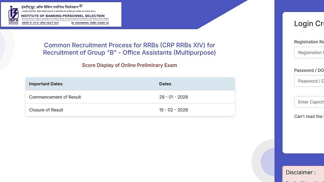 IBPS RRB Clerk Mains Scorecard 2026 Released At ibps.in; Download Link Active On Official Website 