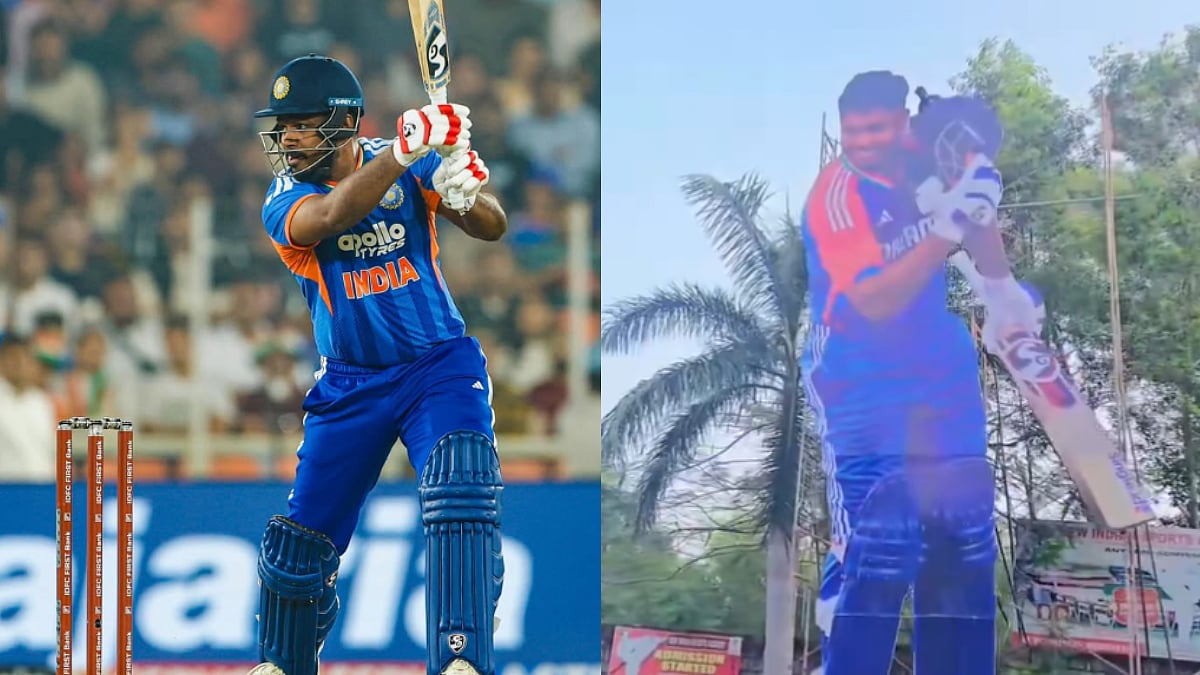 Sanju Samson Mania Grips Thiruvananthapuram Ahead Of IND vs NZ 5th T20, City Adorned With Giant Posters & Banners; Video 