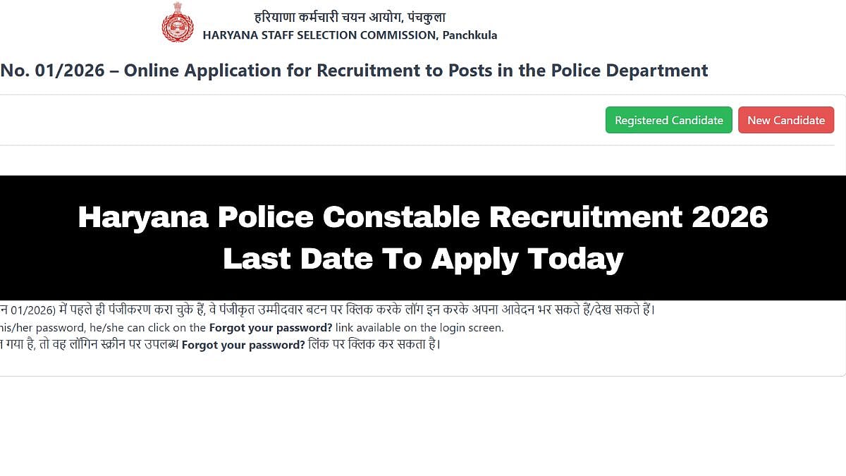 Haryana Police Constable Recruitment 2026: Registration Process Ends; Check Selection Process & Other Details Here 