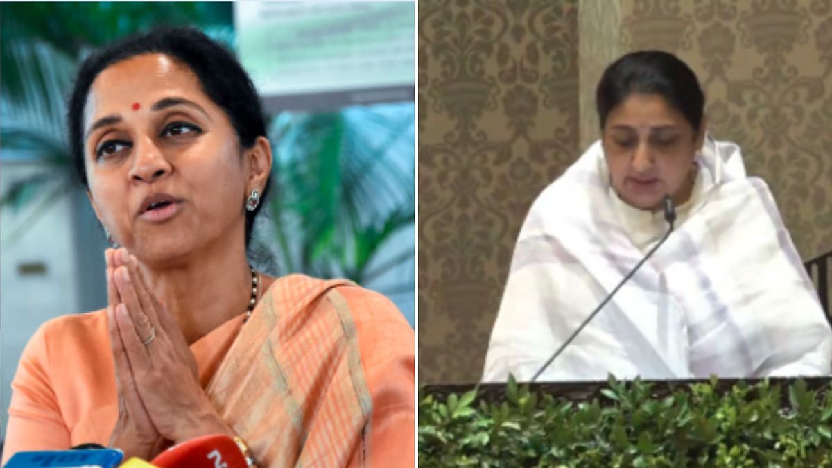 NCP (SP) MP Supriya Sule Meets Ajit Pawar’s Mother In Baramati Amid Sunetra Pawar Deputy CM Appointment Preparations; Video 