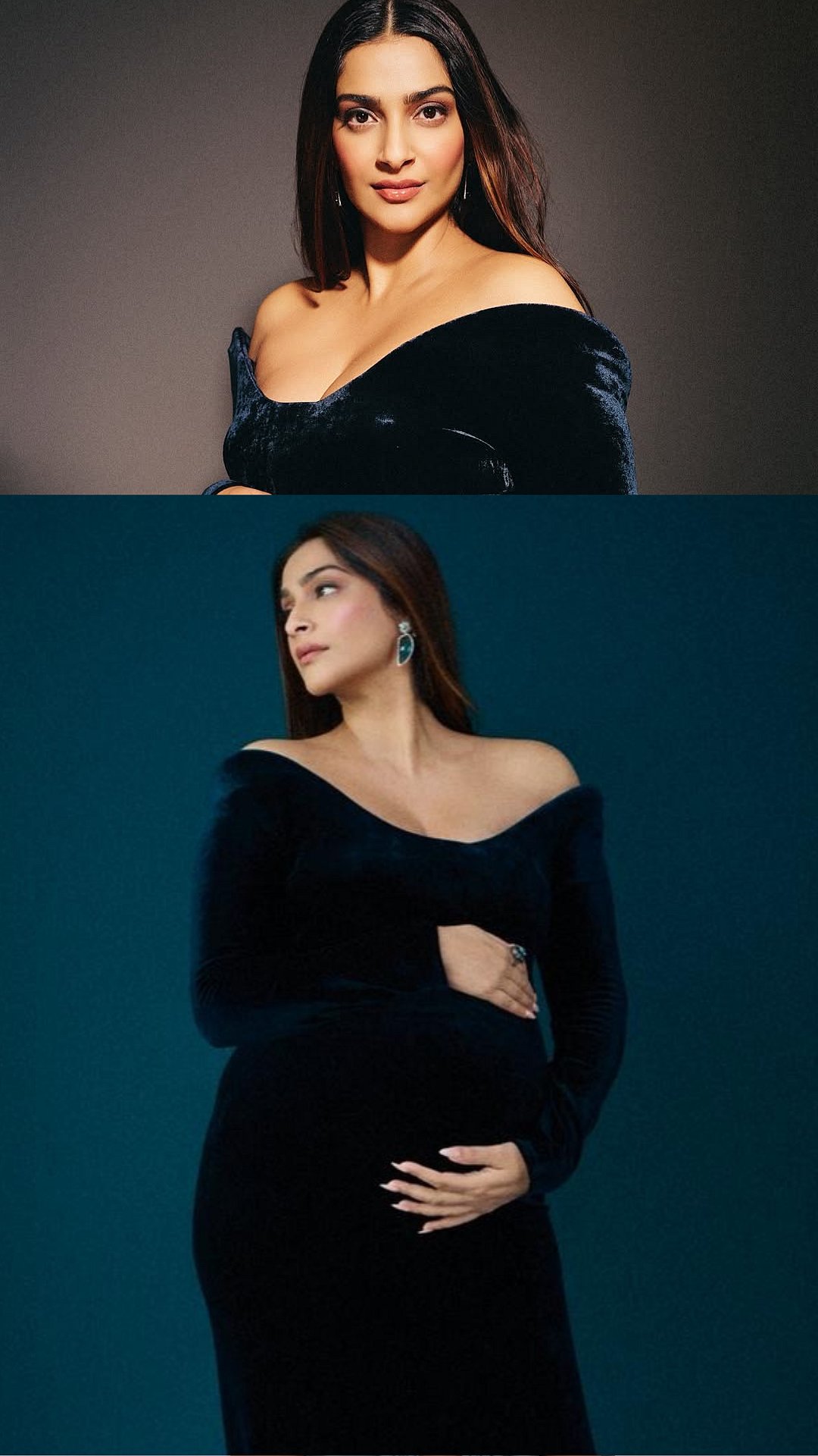 Sonam Kapoor Flaunts Pregnancy Glow In Luxe Black Velvet Gown- Pictures Inside 