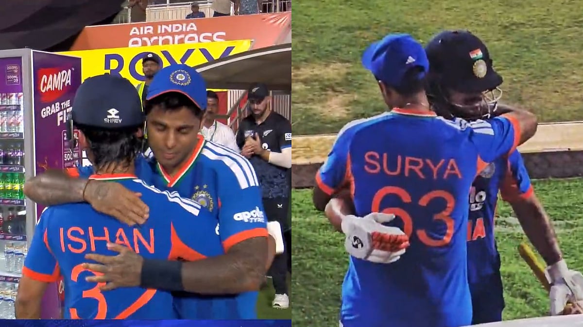 Suryakumar Yadav Hugs Ishan Kishan To Celebrate His Sensational Ton In Heartfelt Moment During IND Vs NZ 5th T20I 