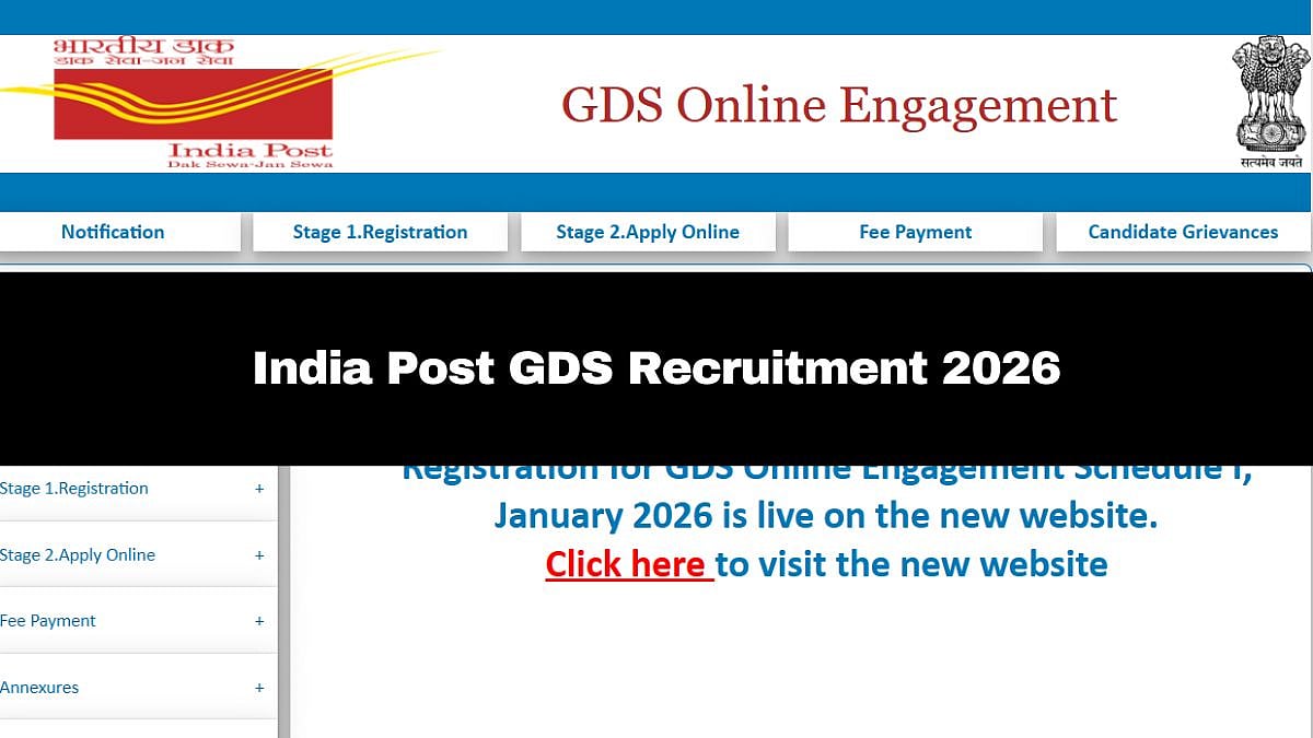 India Post GDS Recruitment 2026: Registration Process Starts At indiapostgdsonline.gov.in; Here's How To Apply 