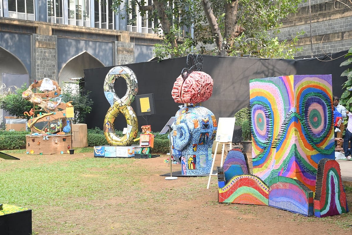 Art installations at Chhatrapati Shivaji Maharaj Vastu Sangrahalaya 