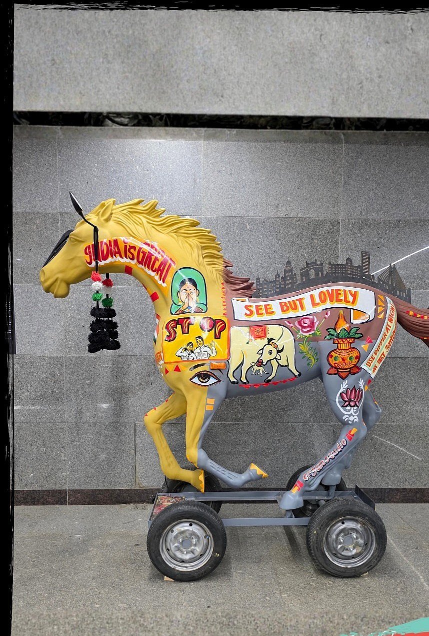 Mumbai's Metro Stations Glow With Kala Ghoda's Iconic Horse Installations — See Pictures