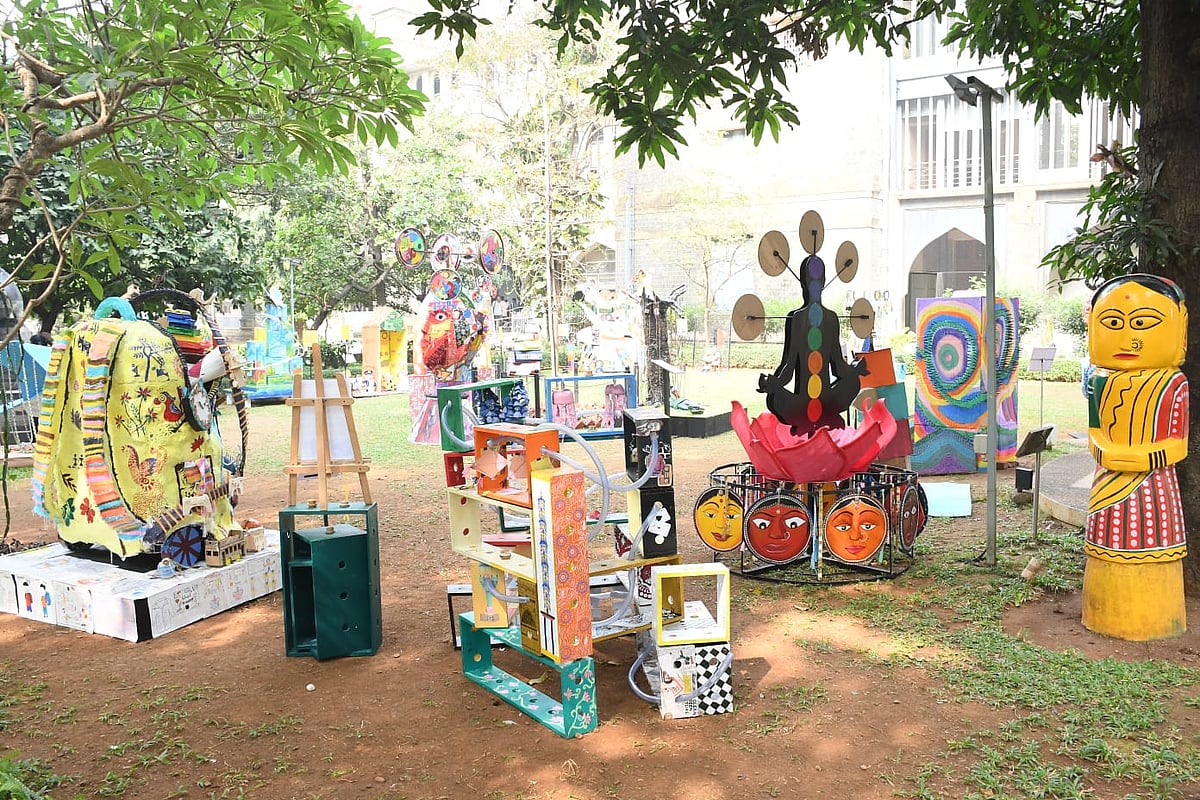 Art installations at Chhatrapati Shivaji Maharaj Vastu Sangrahalaya 