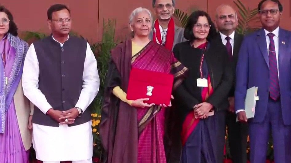 Budget 2026: Nirmala Sitharaman Wears Maroon Maroon Kanchivaram Silk Saree With Shawl To Honour Tamil Nadu 