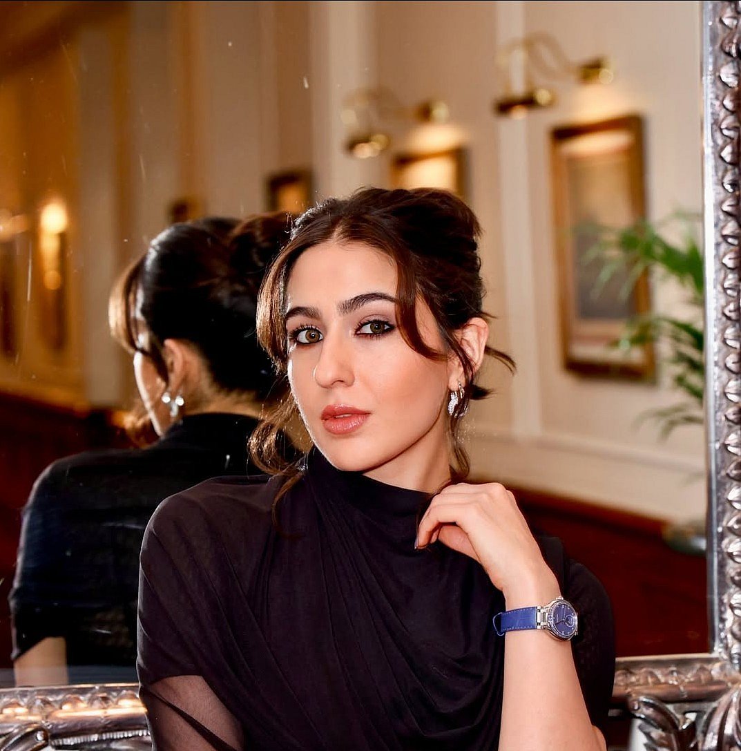Sara Ali Khan Wows In Chic Black Dress & Luxurious Watch