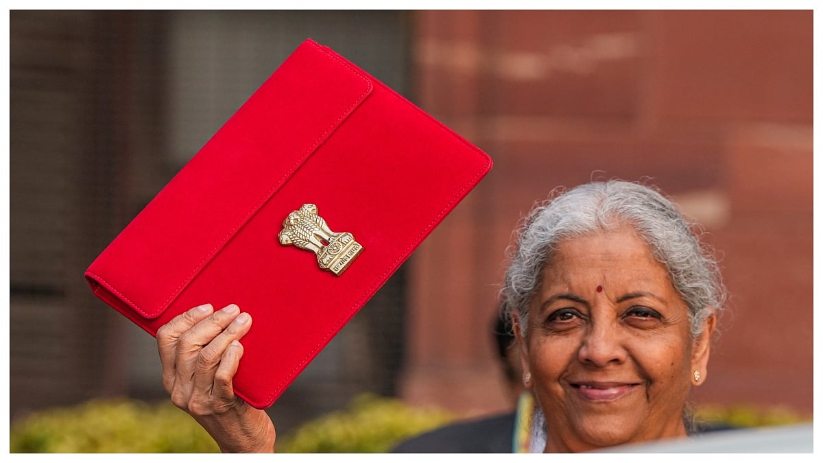 FM Sitharaman Presents Budget In Red Digital 'Bahi-Khata', Blending Tradition & Tech 