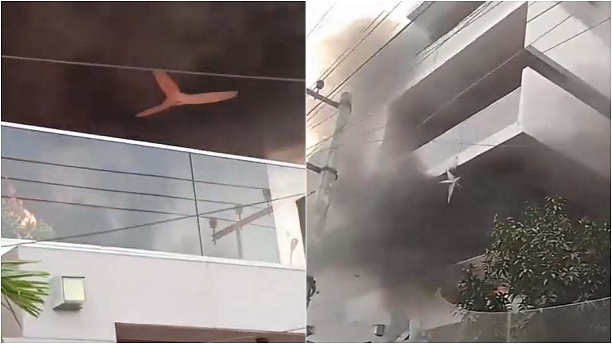 Andhra Pradesh Political Tensions: YSRCP Leader Jogi Ramesh’s House Vandalised, Set On Fire; Jagan Reddy Hits Out At CM (Screengrab) | X/@ANI