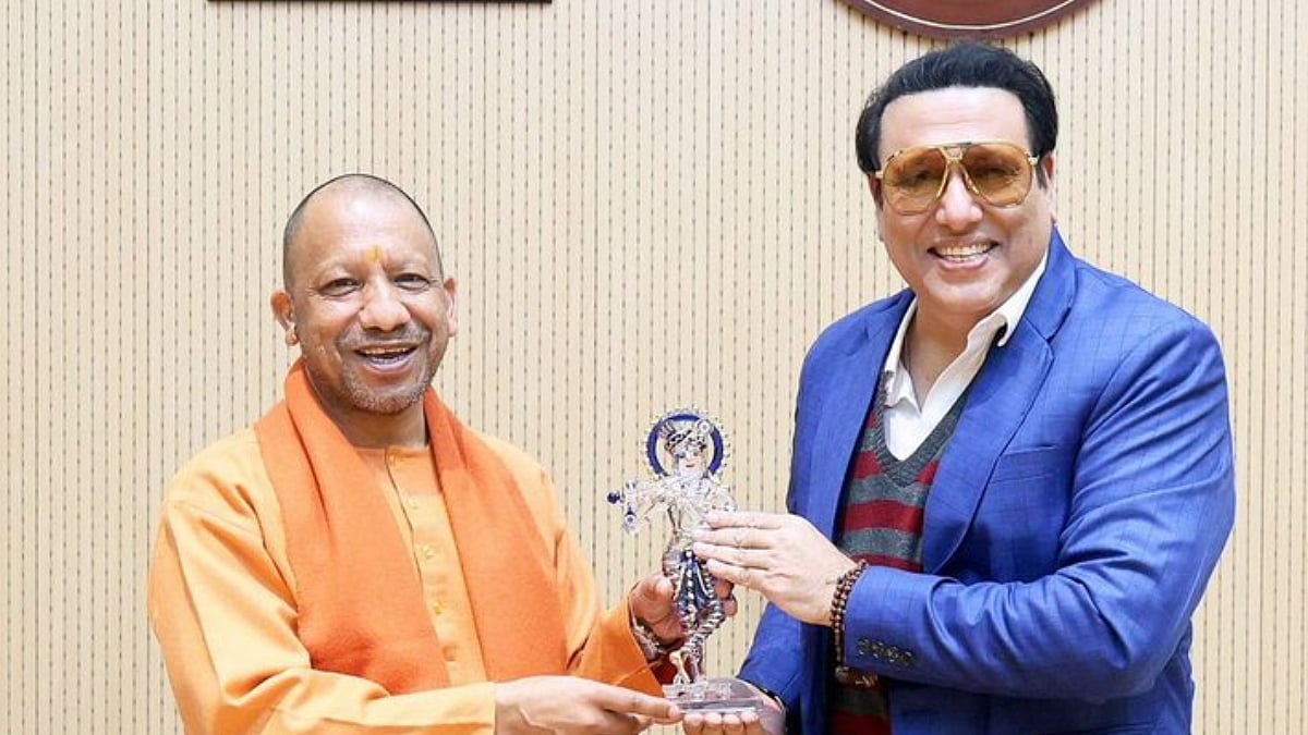 Govinda Meets Chief Minister Of Uttar Pradesh Yogi Adityanath After Being Spotted In UP-Registered Car With 'Bharat Sakar' Written On It 