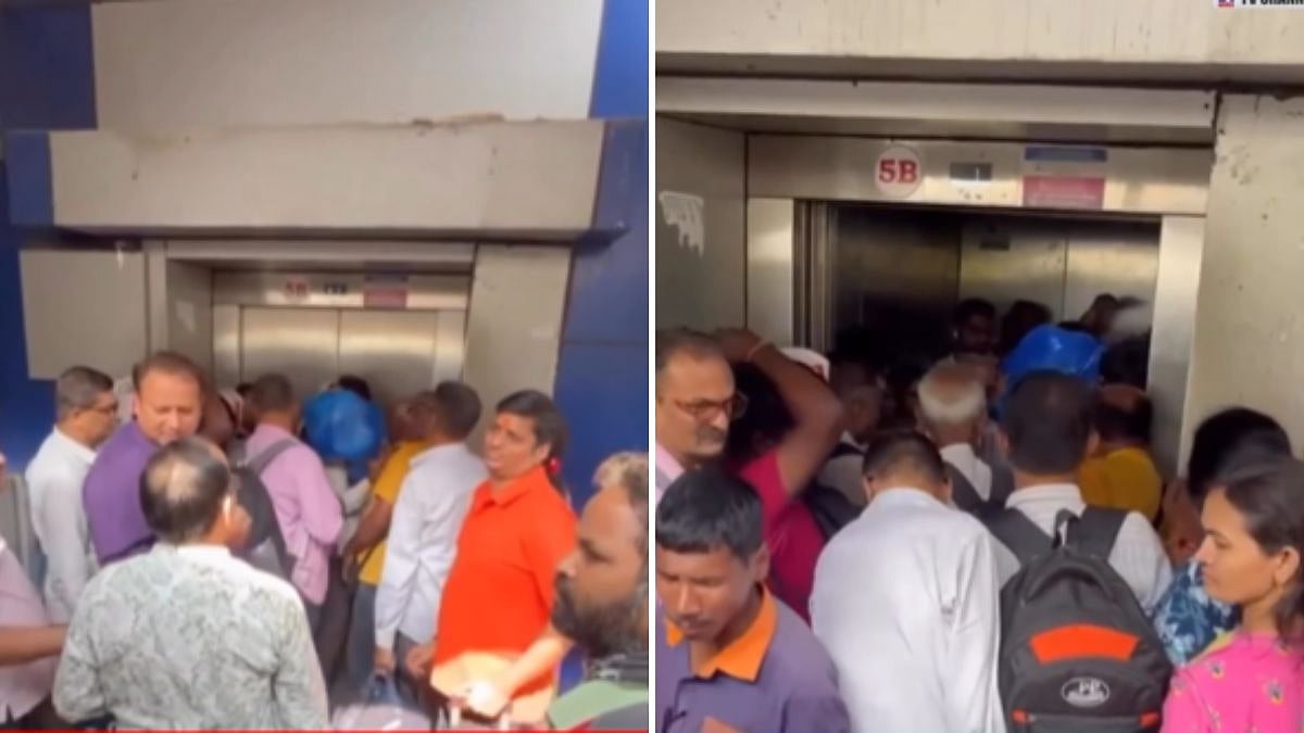 Mumbai: Elevator Left Stranded At Dadar Railway Station As Passengers Refuse To Step Out Despite...