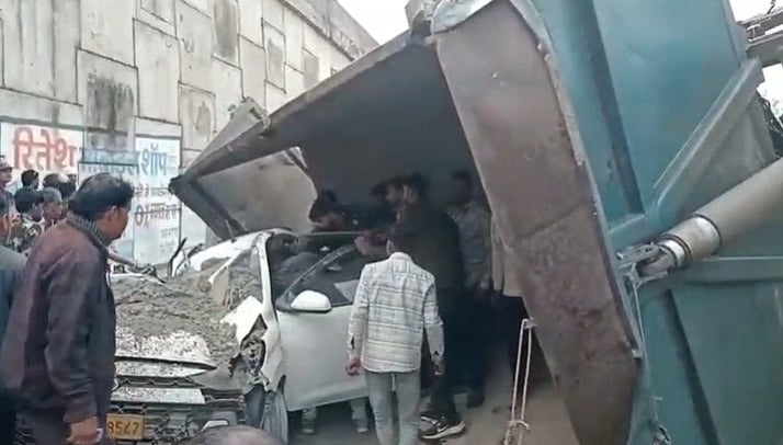 MP News: Two Dead, Six Injured After Speeding Hyva Falls Off Bridge In Jabalpur, Crushes Car Parked...