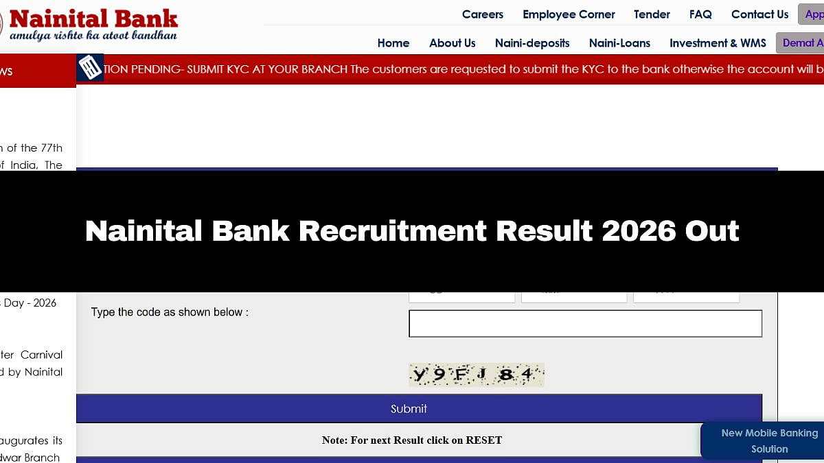 Nainital Bank Recruitment Written Exam Result 2026 Out At nainitalbank.co.in; Here's How To Download 