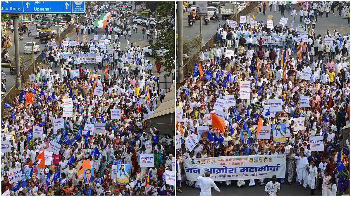 Nashik: Bahujan Community Protests Against Girish Mahajan Over Ambedkar Name Omission