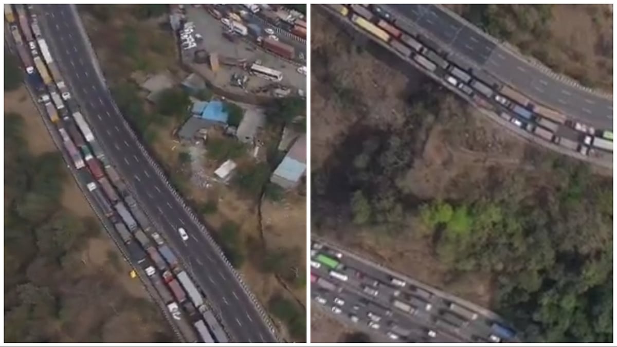 Over 24 Hours On, Drone Video Reveals Shocking Scale Of Mumbai–Pune Expressway Gridlock | WATCH