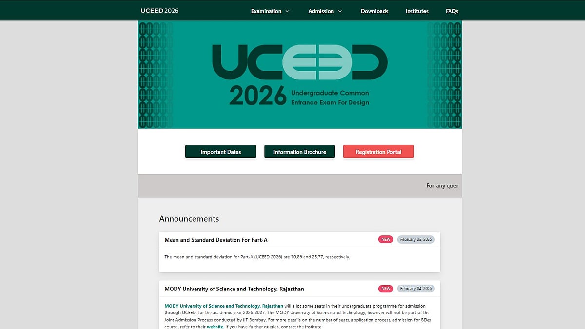 IIT Bombay releases UCEED Part A Cutoff 2026 on uceed.iitb.ac.in; Check Link Here 