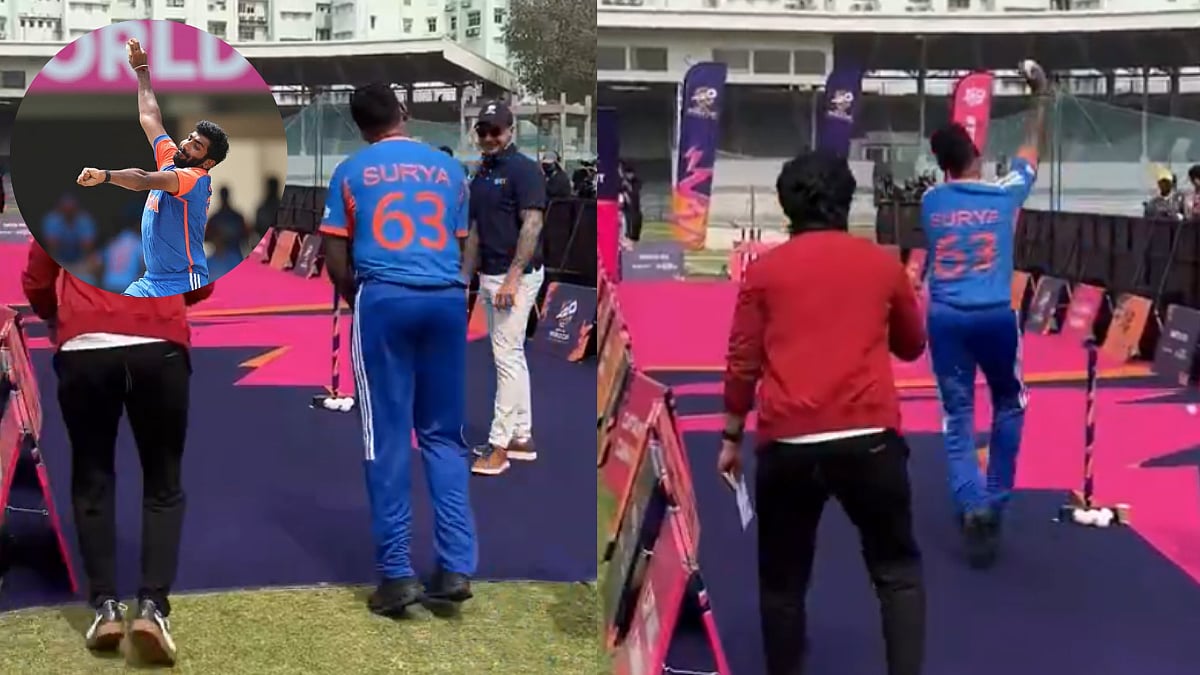 Suryakumar Yadav Hilariously Mimics Jasprit Bumrah's Bowling Style Ahead Of ICC T20 World Cup 2026;...