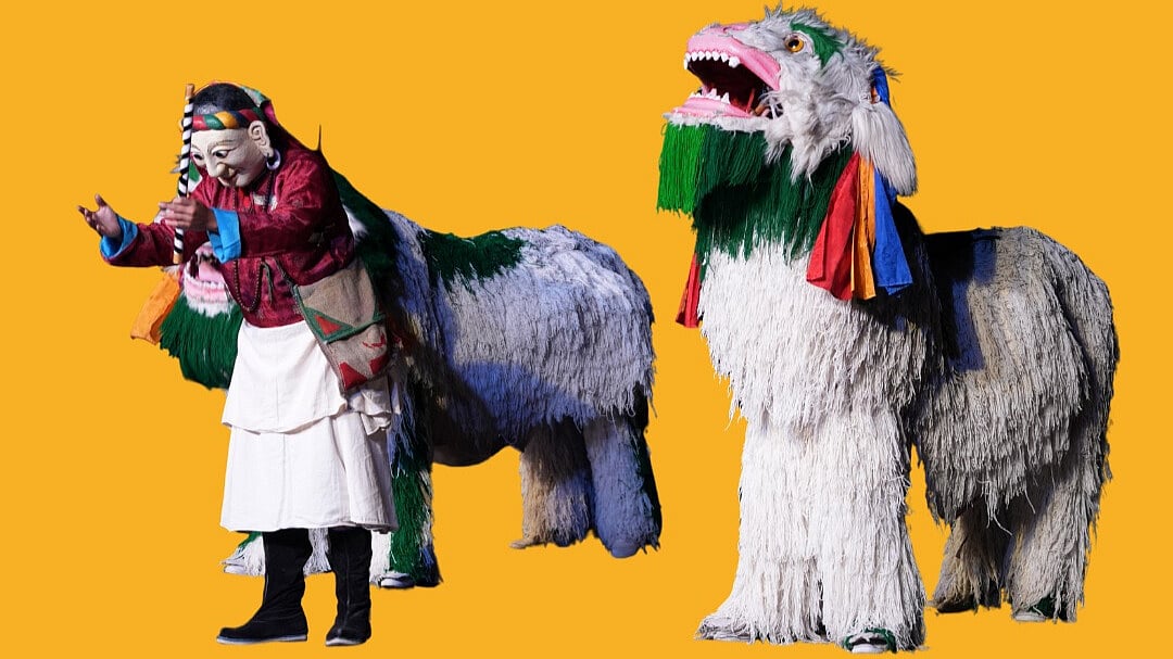 Tibetan Artists Perform Snow Lion Or Senggey Garcham Dance At Mumbai's Chhatrapati Shivaji Maharaj Vastu Sangrahalaya| WATCH 