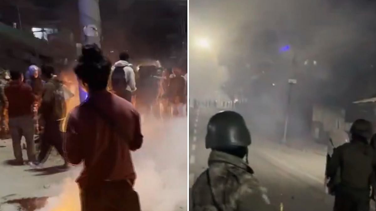 Violent Protests Erupt In Churachandpur Over Manipur Deputy CMs’ Swearing-In, Security Forces Use Tear Gas To Control Mob; Video 