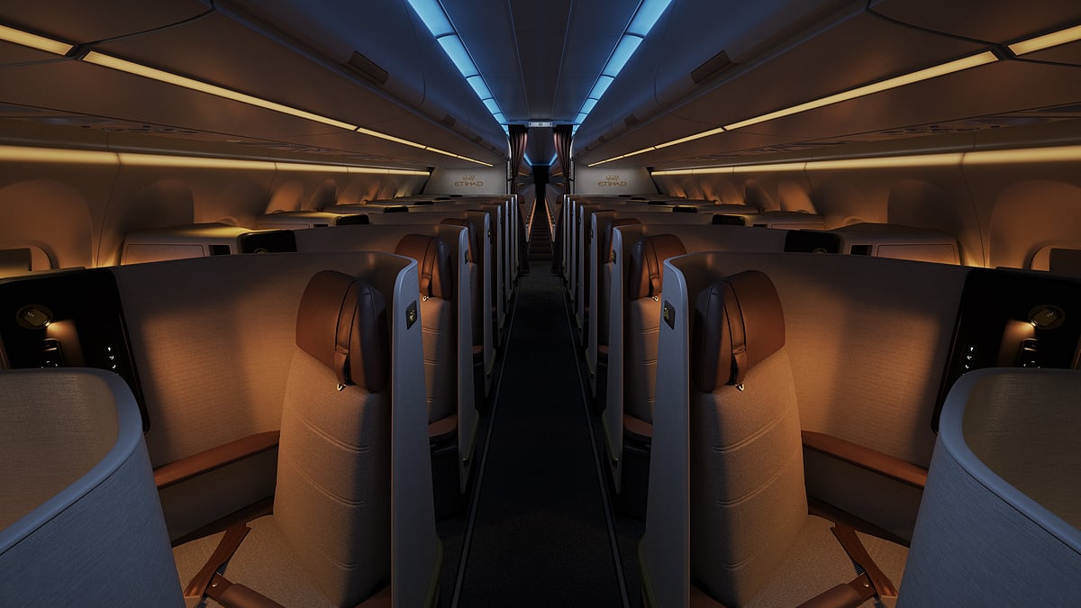 Business class on an Etihad Airways A321LR aircraft