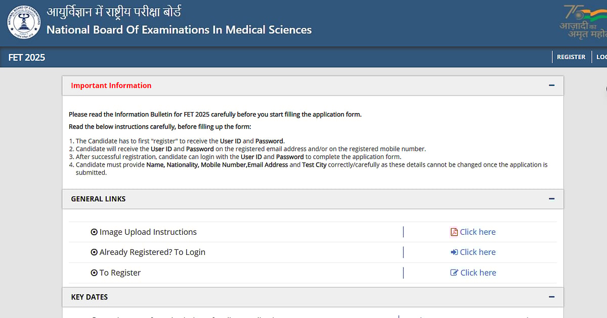 FET 2025 Application: Correction Window Opens at natboard.edu.in; Check Link Here 