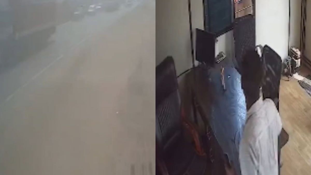 Video: Man Crushed To Death After Truck Container Falls Off Truck In Gujarat’s Valsad