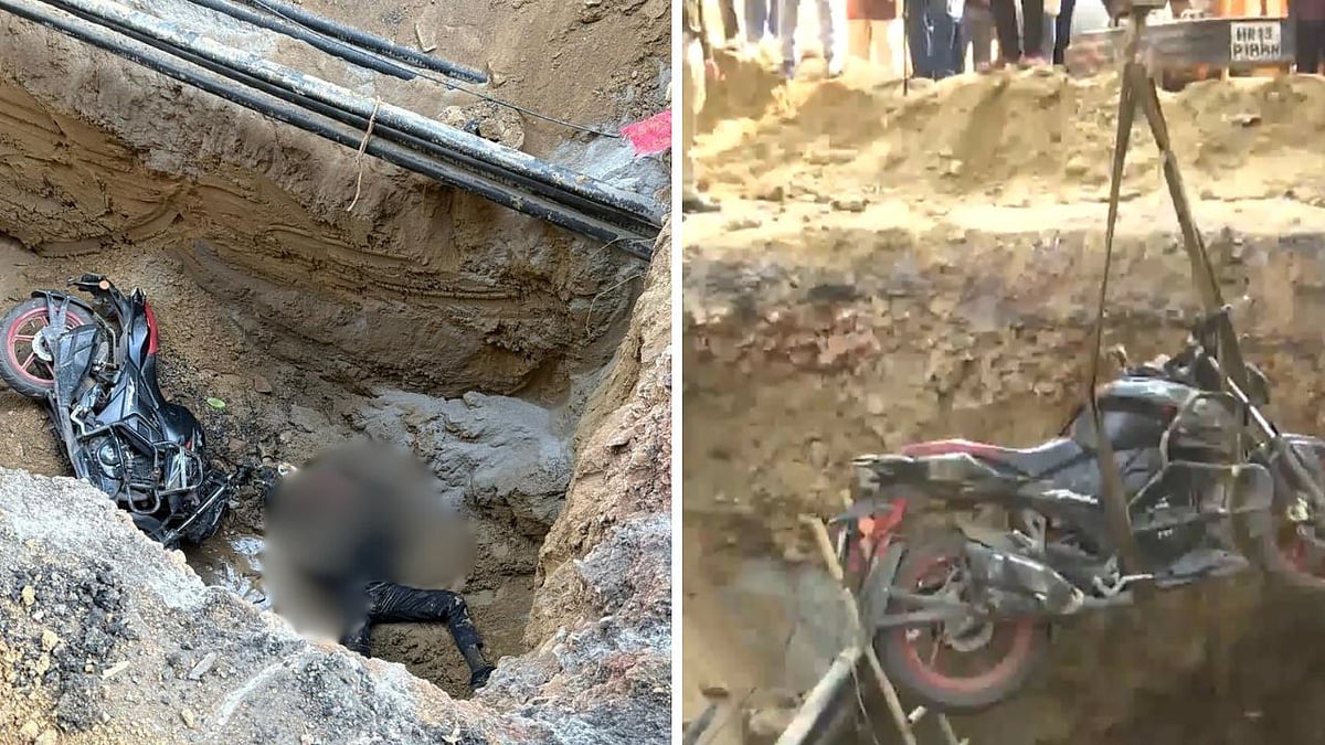 Delhi Tragedy: Biker Dies After Falling Into Construction Pit In Janakpuri Weeks After Noida...