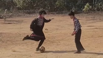 Heartwarming Video: Tripura School Girl Outplaying Boys In Football Goes Viral