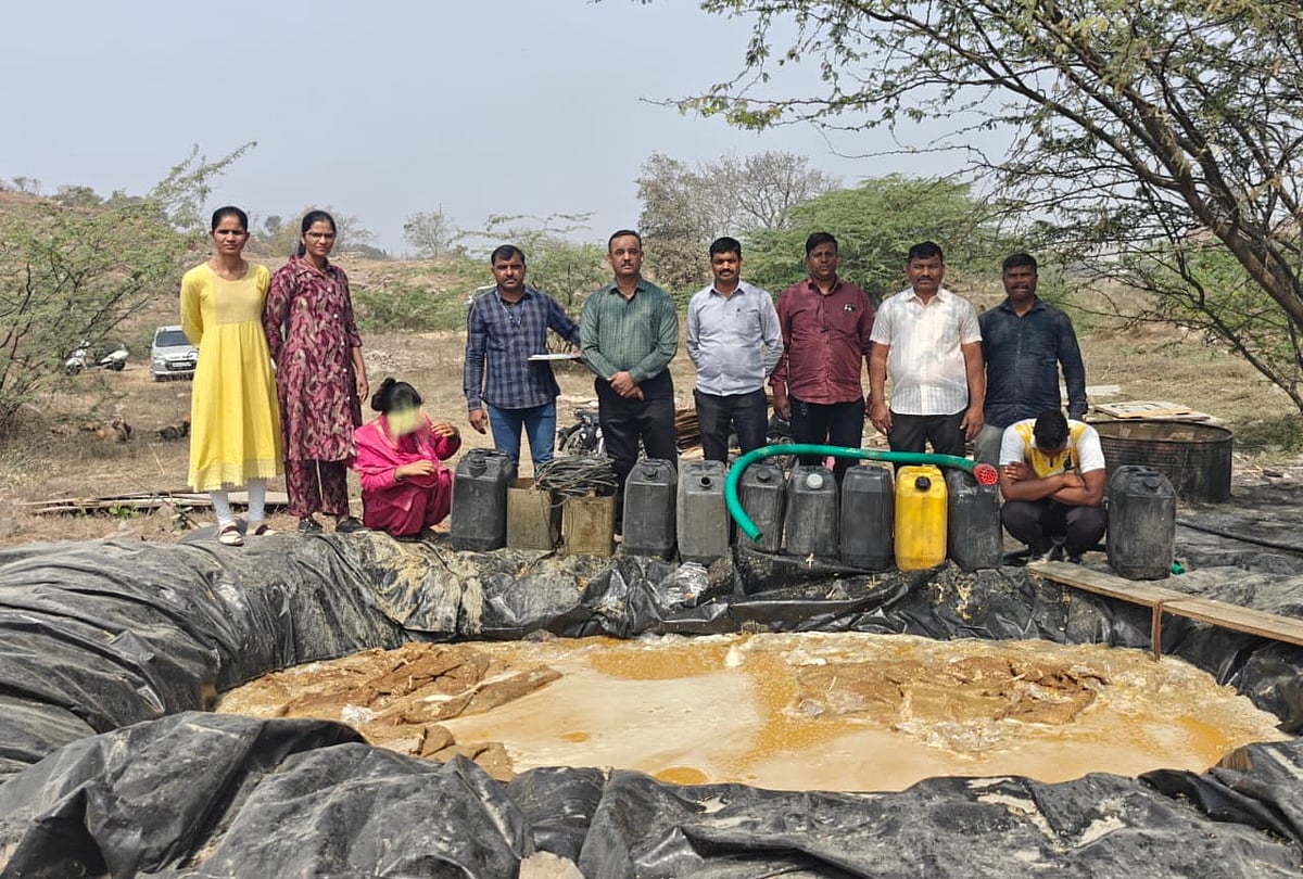 VIDEO: Pune Crime Branch Busts Illicit Liquor Unit In Wagholi, Seizes 8,000 Litres Worth ₹2.80...