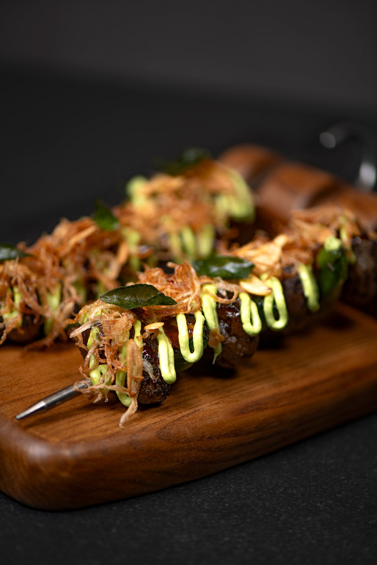 Sunchoke & Shishito Skewer