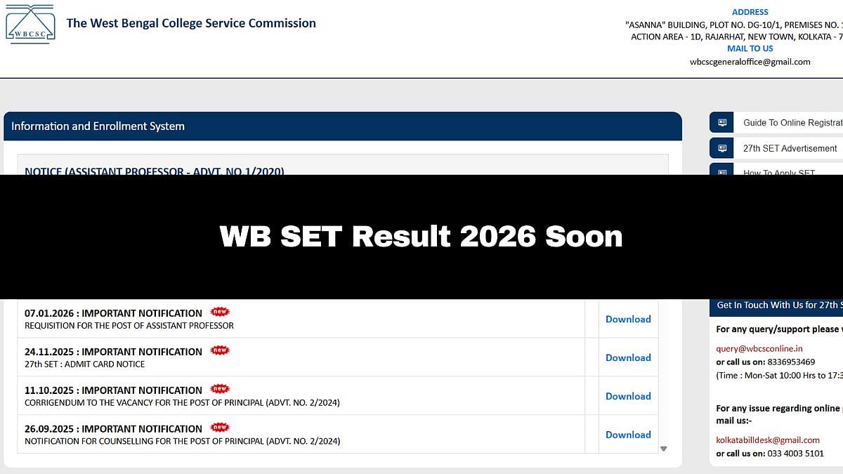 WB SET Result 2026 To Be Out Soon At wbcsconline.in; Here's How To Download 