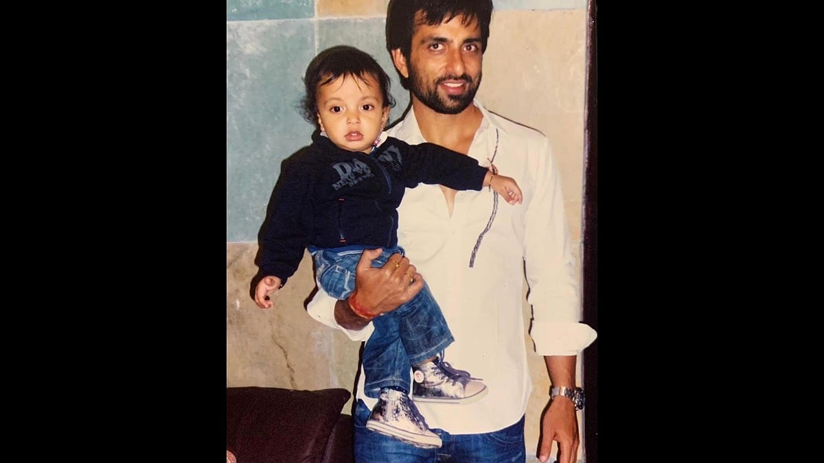 Young Ayaan with his father Sonu Sood