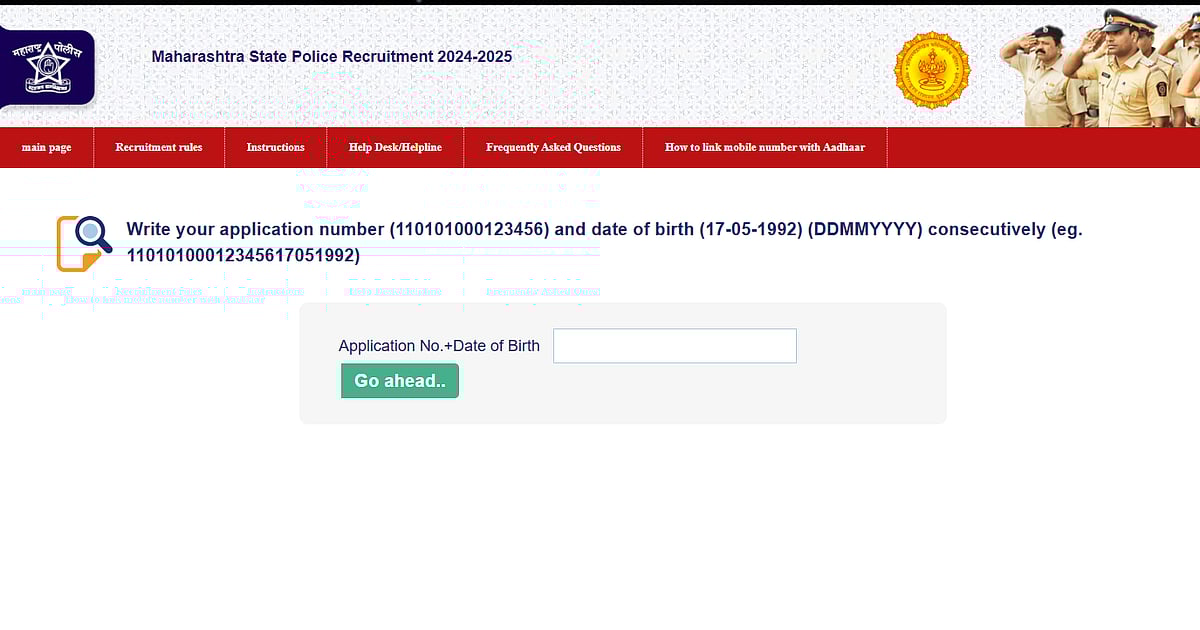 Maharashtra Police Bharti Physical Test Admit Card 2026 Out; Check Direct Link Here