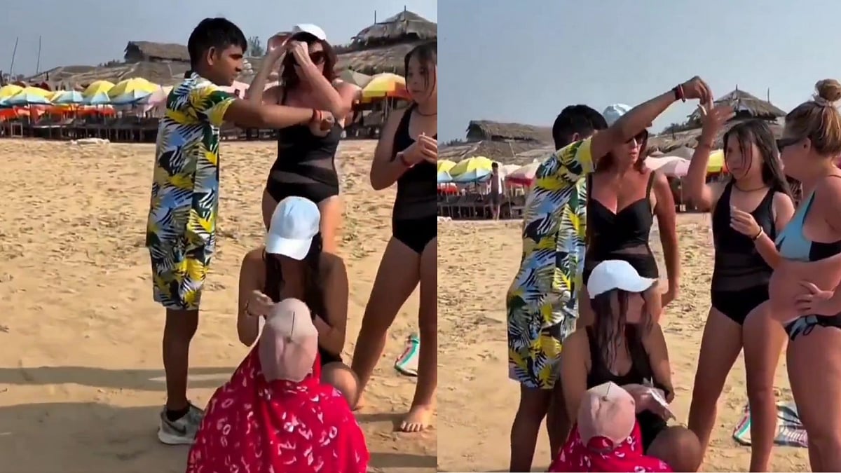 'This Guy Needs A Slap': Indian Man Harasses Foreign Tourists On Goa Beach; Netizens Demand Strict Action 