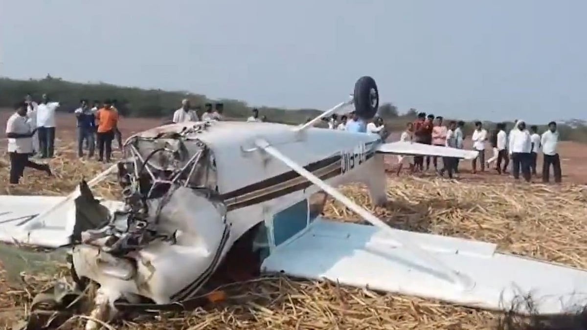 Karnataka News: 2 Escape After Training Aircraft Crashes In Vijayapura | VIDEO