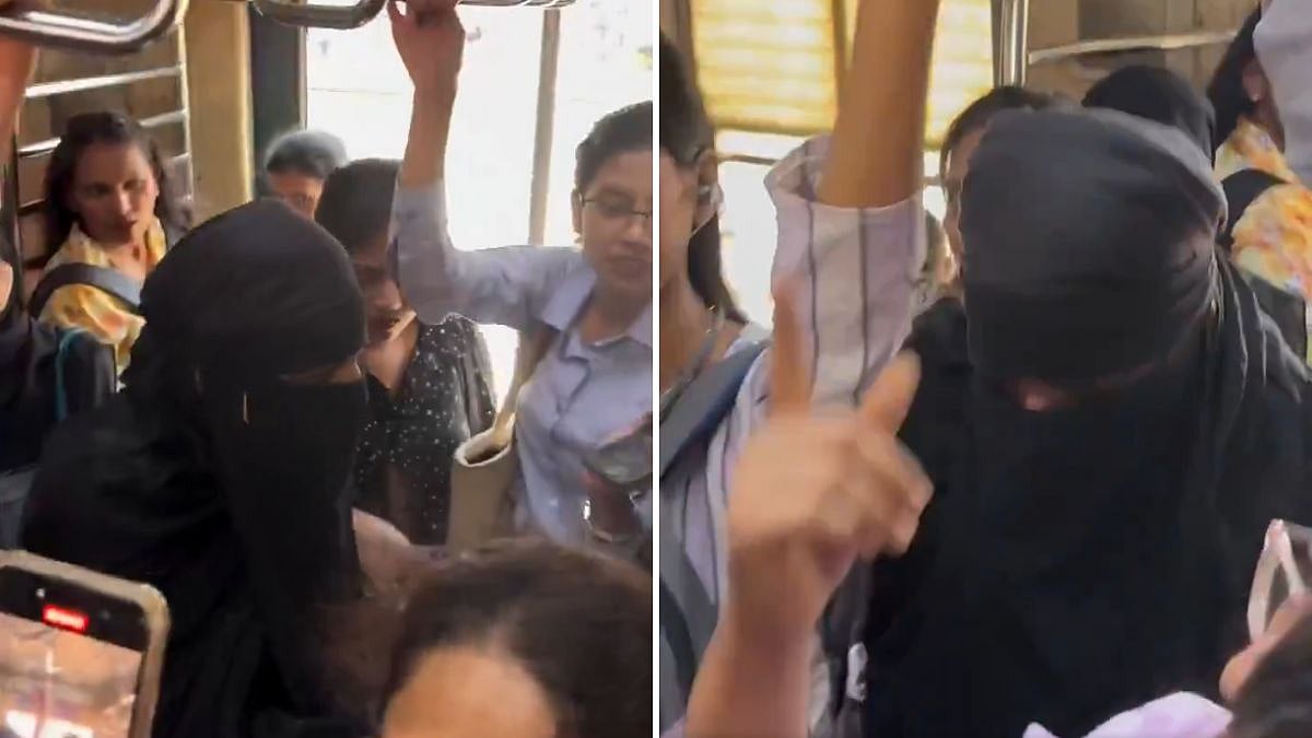 Viral Video: Man Disguised In Burqa Enters Ladies' Coach On Mumbai's Central Railway Local Train;...