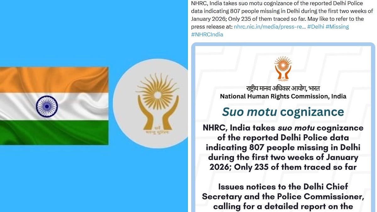 NHRC Takes Suo Motu Cognizance Of 807 Missing Persons In Delhi In First Two Weeks Of January 2026 