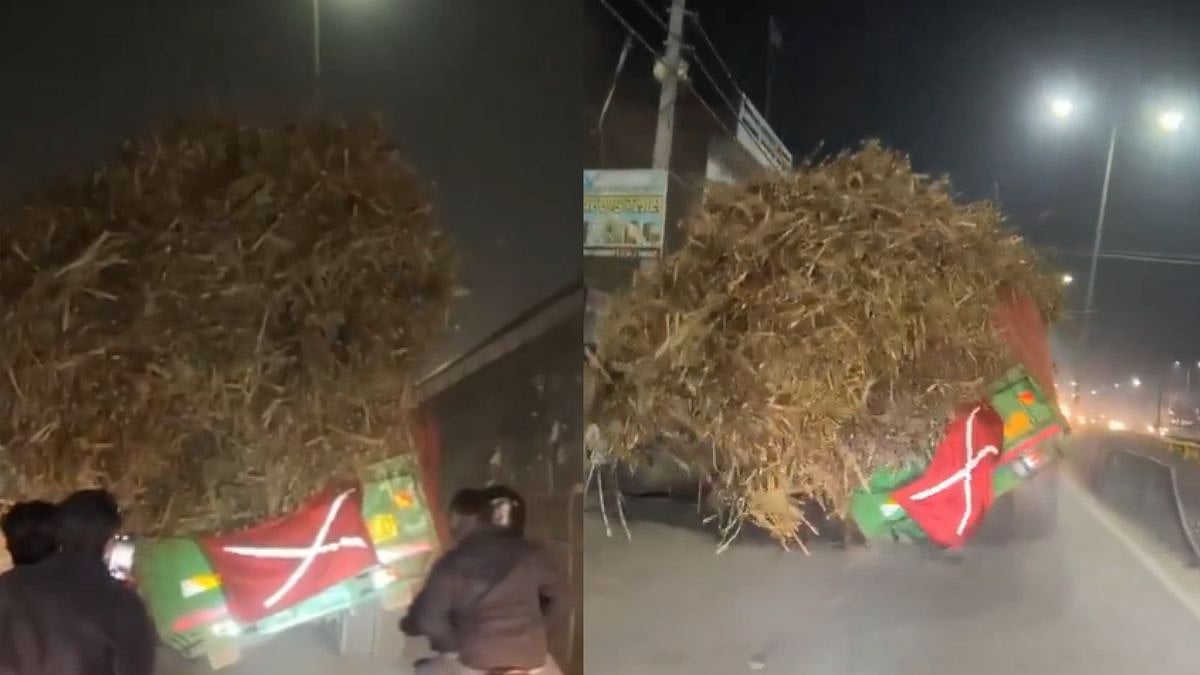 ‘Swift Ki Maa Na Ch*d Jaye’: Video Shows Truck Overloaded With Sugarcane Overturning On Amroha...