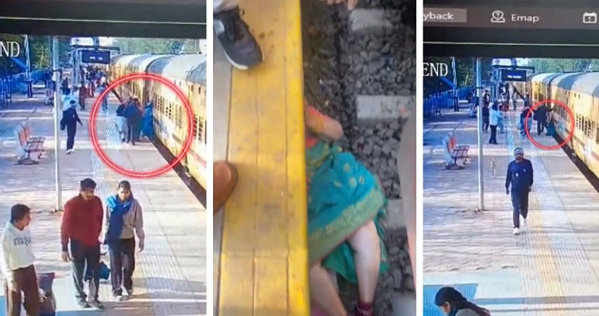 MP News: Woman Falls On Rail Track While Boarding Moving Train At Shivpuri Station; Constable,...