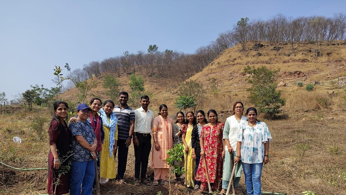 Pune: B.Ed. College Students Lead Tree Plantation Drive At Talegaon Forest Park In Maval Tehsil