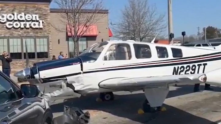 SCARY! Viral Video Shows Small Plane Making Emergency Landing On Busy Street In Georgia, Hitting...