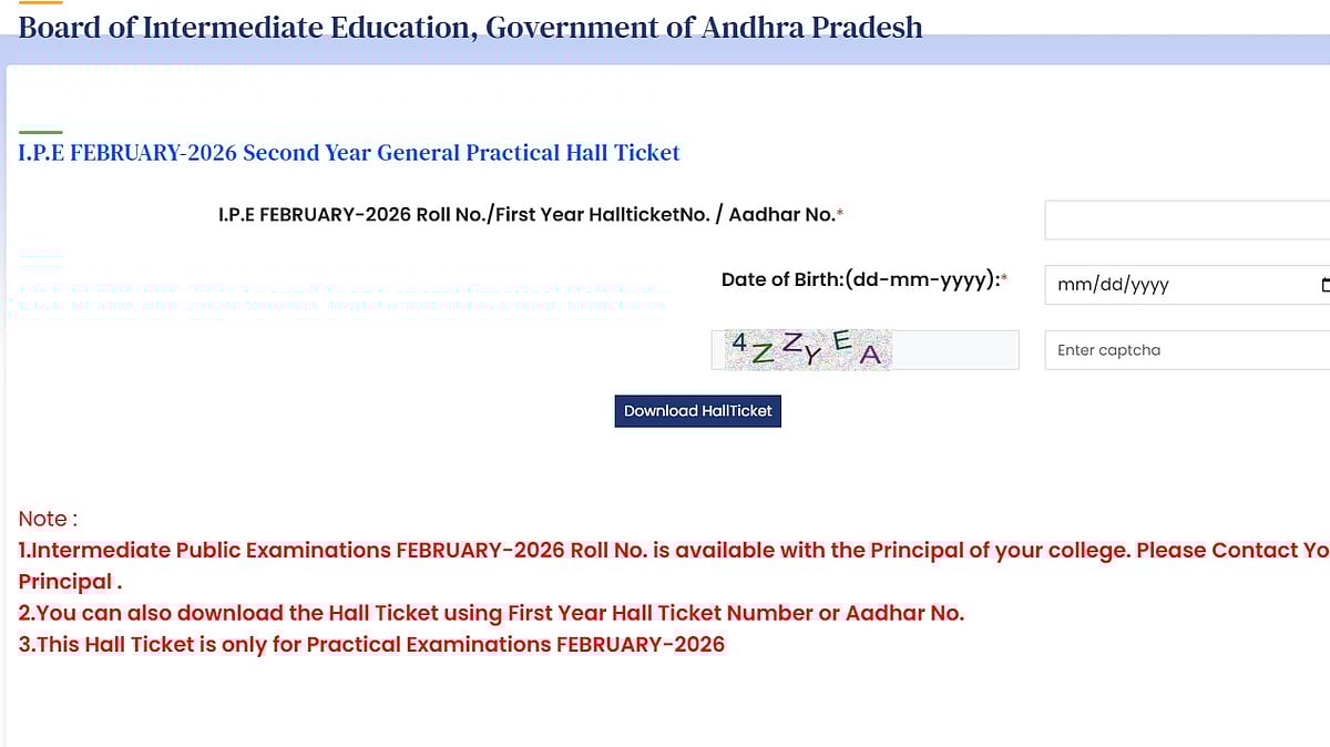 AP Inter Hall Ticket 2026 To Be Out Soon At bie.ap.gov.in; Check Details Here 
