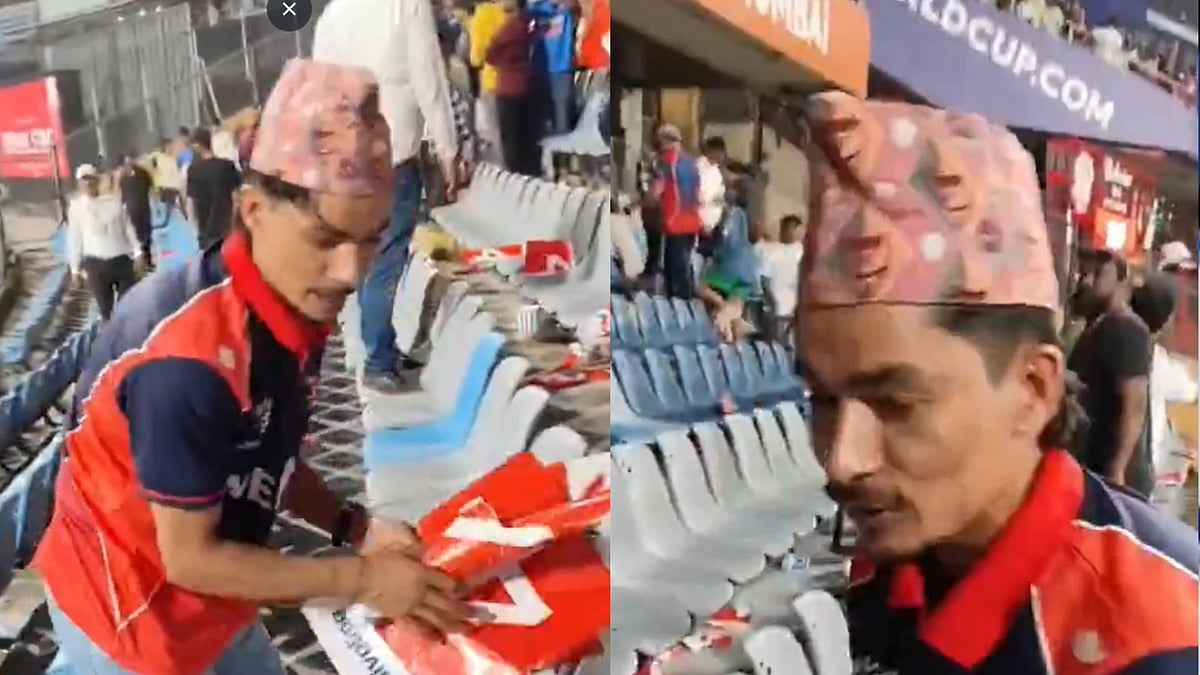 Nepali Man’s Thoughtful Post-Game Cleanup At Mumbai's Wankhede Wins The Internet After T20 World...