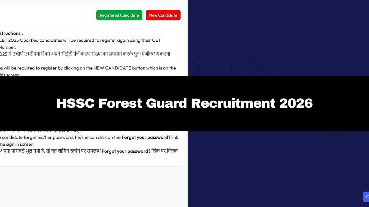 HSSC Forest Guard Recruitment 2026: Registration Process Begins; Check Selection Process & Other Details Here 