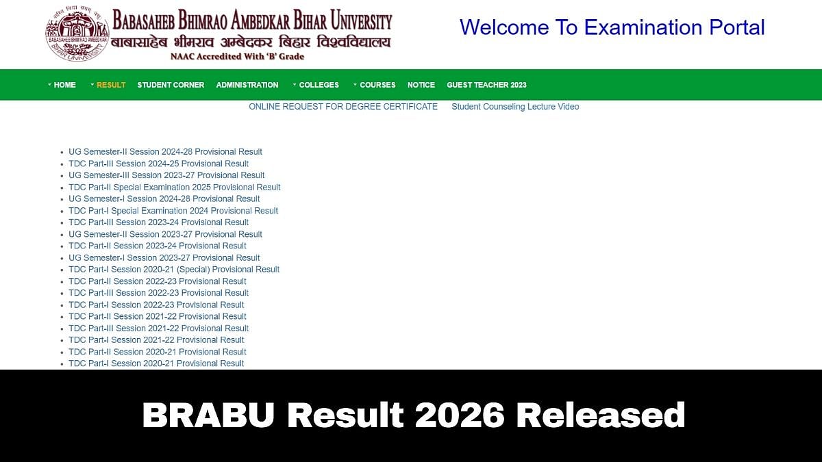 BRABU Result 2026 Declared; Check Details Here 